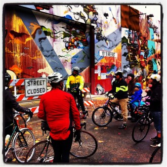 SBAB leads a community bikeability tour last year