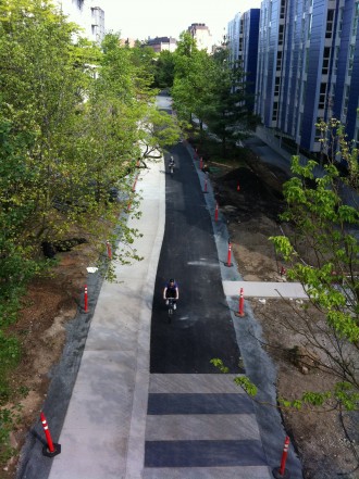 A recently-opened section of trail near the University Bridge demonstrates what the whole trail could someday be like