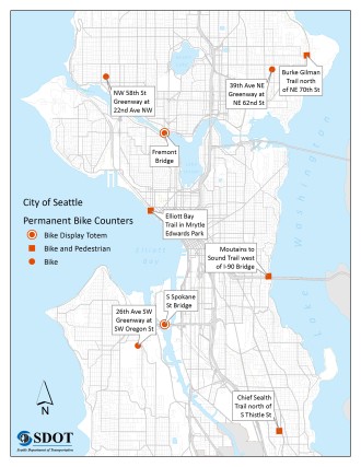 Permanent Bike Counters Map