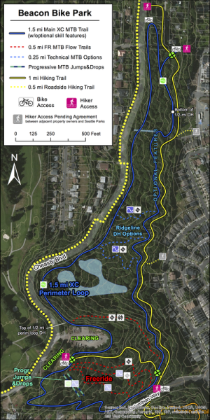 The original trails proposal. From the Beacon Bike Park website