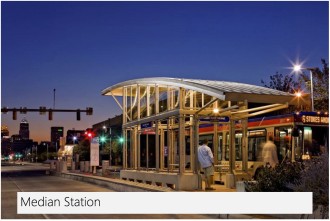One example of how a center-aligned BRT could look on Madison. Image from an SDOT presentation