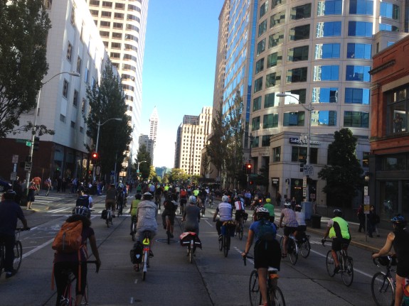 A memorial bike ride for Sher Kung took over 2nd Ave September 5, 2014