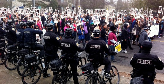 Bike cops at the 2013 MLK Day march