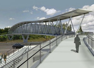 Concept of Overlake Village bridge from Redmond and Sound Transit