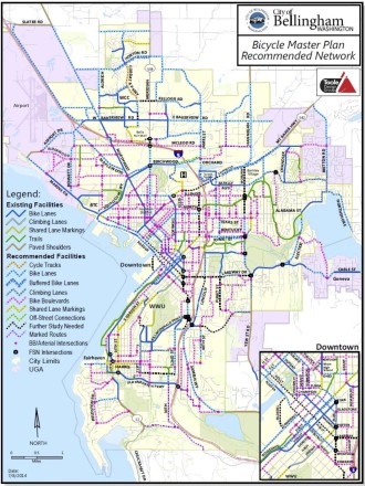 From the most recent draft of Bellingham's bike plan. See the full plan here.
