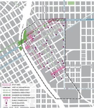 Overview map of potential public space projects.
