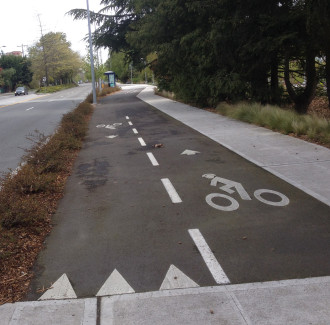 New protected bike lanes on Sand Point Way