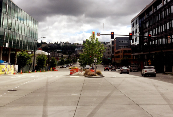 North of Yesler, the city and state's waterfront plans would be like Mercer Street.