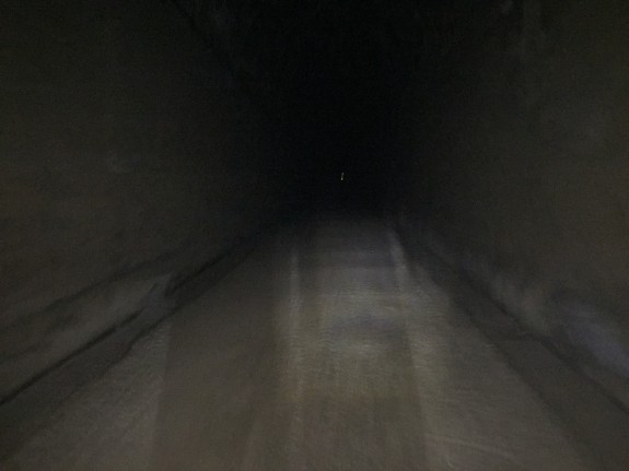 Yeah, it's pretty dark in the tunnel. Don't forget to bring lights!