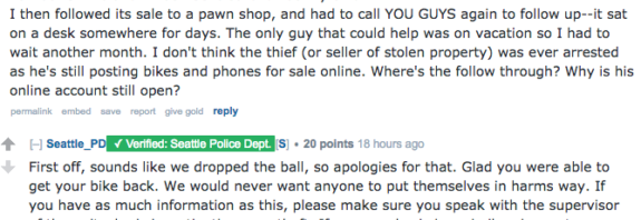 SPD detective does an AMA about bike theft and other property crime