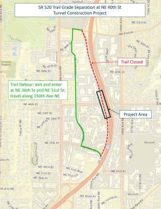 Map of the detour.