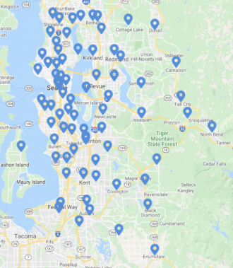 Map of ballot drop box locations.