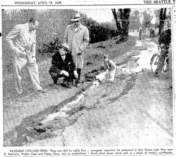 On this day in 1949: The path of Green Lake was split during a major earthquake