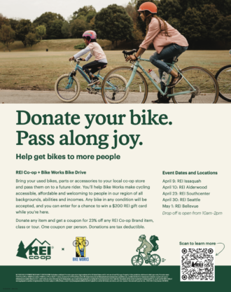 REI & Bike Works Bike Donation Event @ Alderwood REI Store |  |  | 