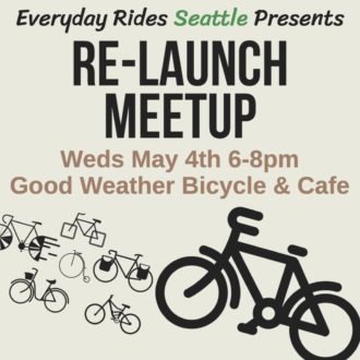 Everyday Rides relaunch meetup poster.