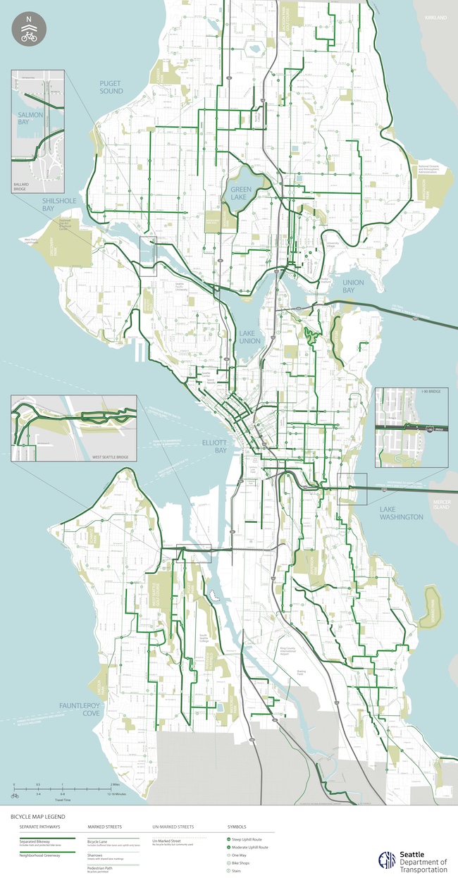 2022 Seattle Bike Map.