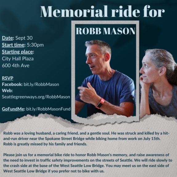 event poster with a photo of Robb and his wife Claudia.