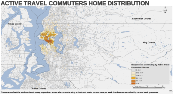 Map of active transportation homes.