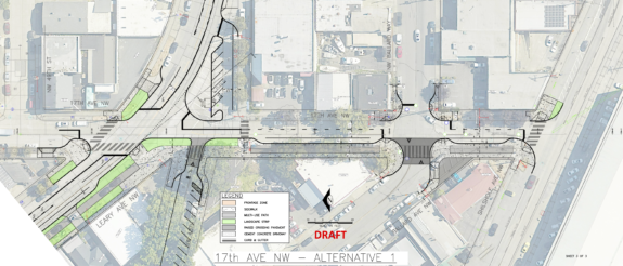 Top-down plot of the 17th Ave NW design.
